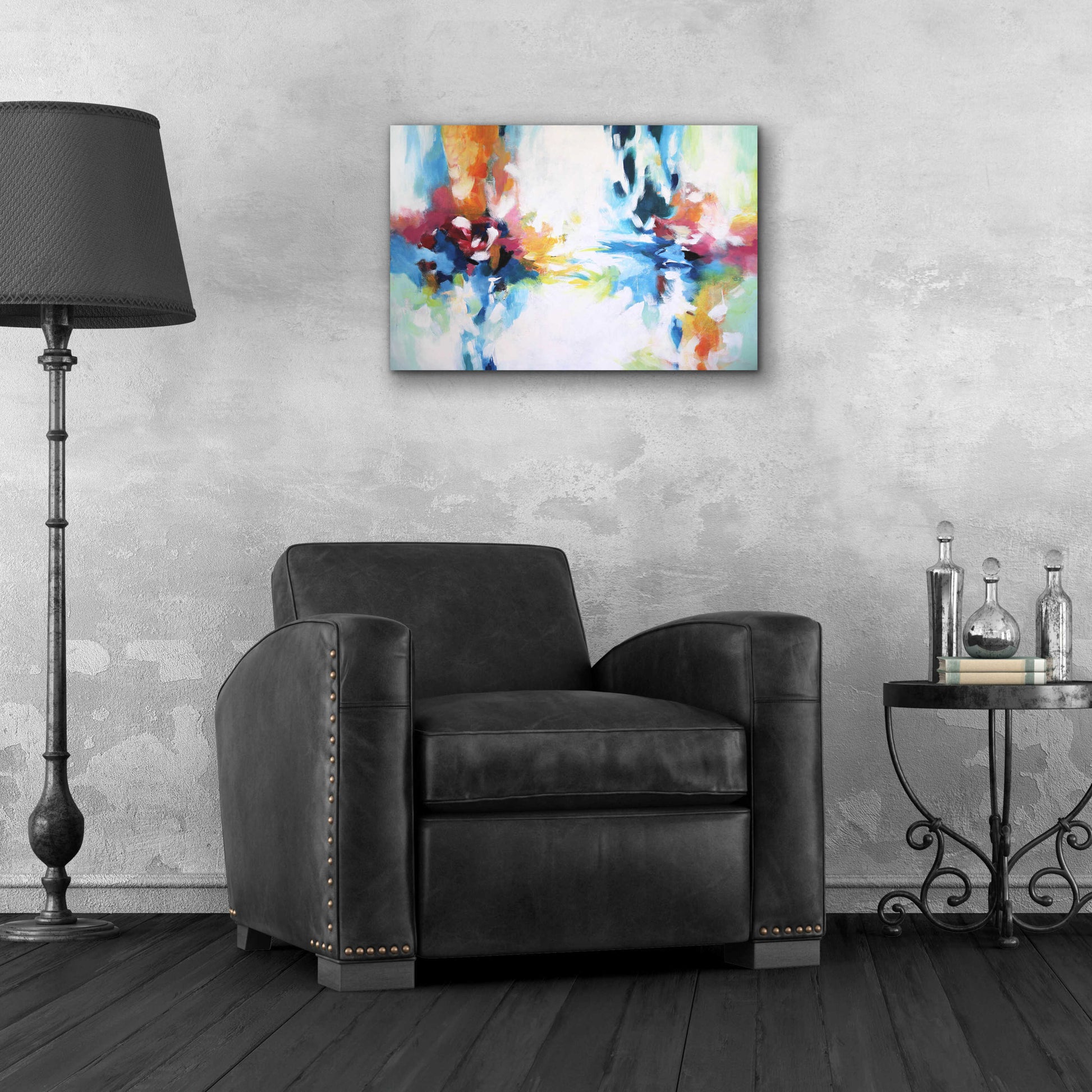 Epic Art 'Abstract Garden 9' by Christov Art, Acrylic Glass Wall Art,24x16