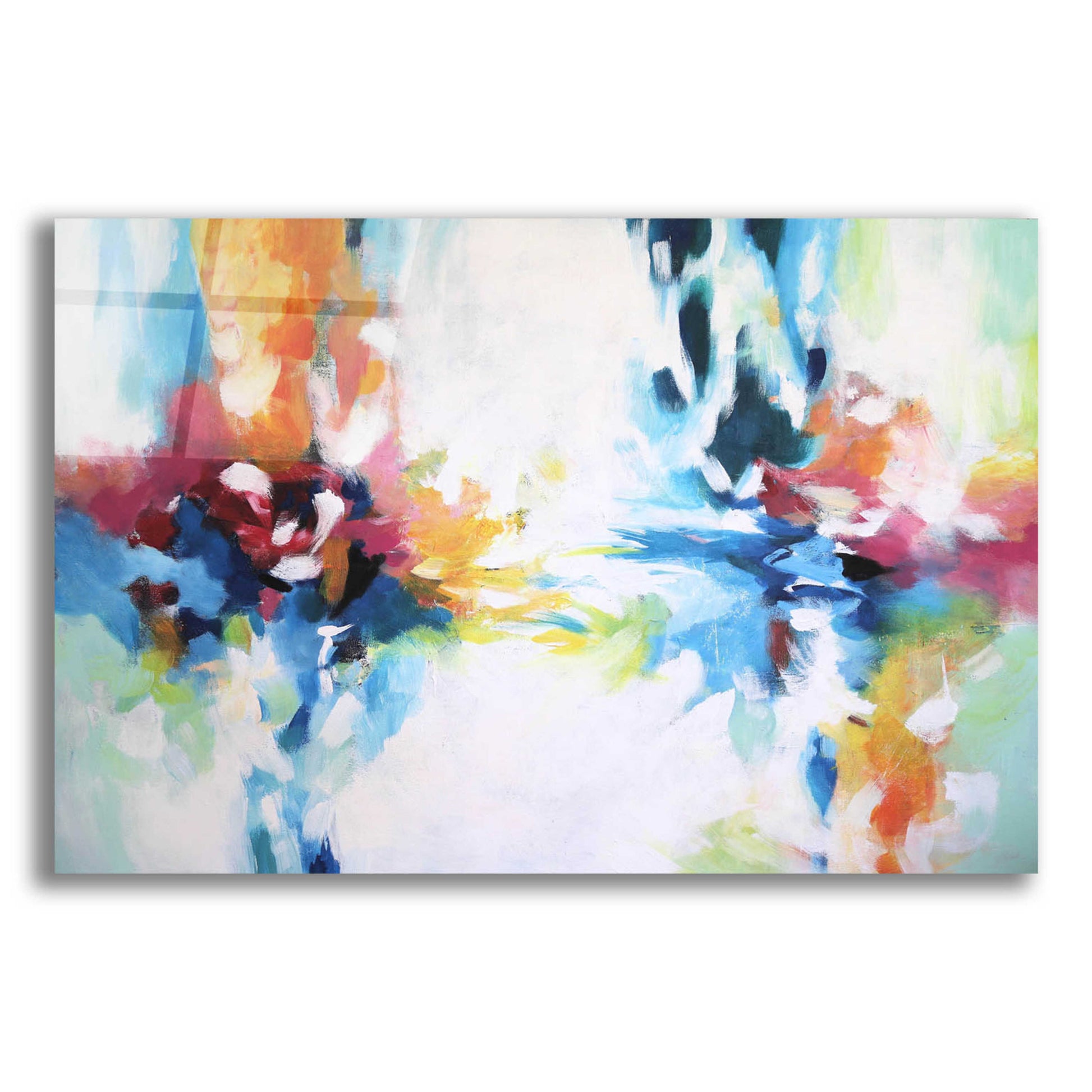 Epic Art 'Abstract Garden 9' by Christov Art, Acrylic Glass Wall Art,24x16