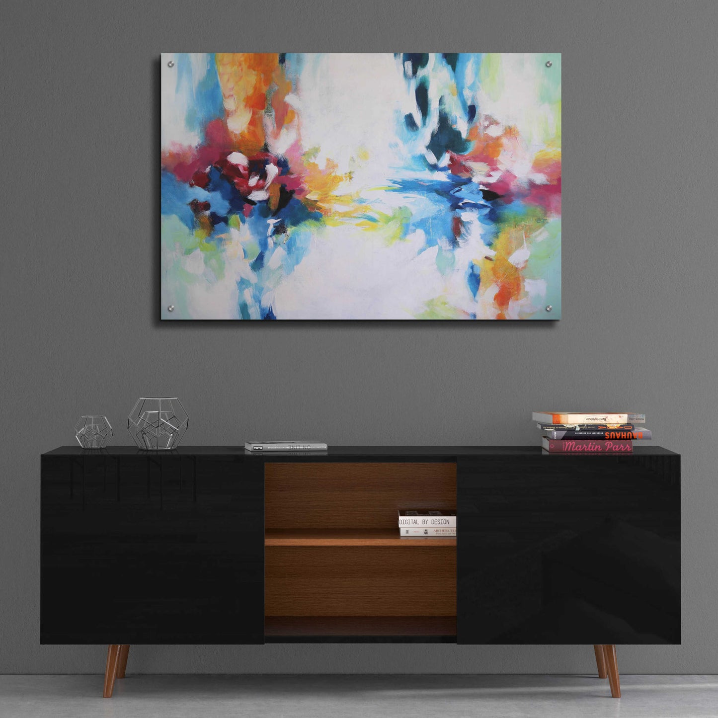 Epic Art 'Abstract Garden 9' by Christov Art, Acrylic Glass Wall Art,36x24