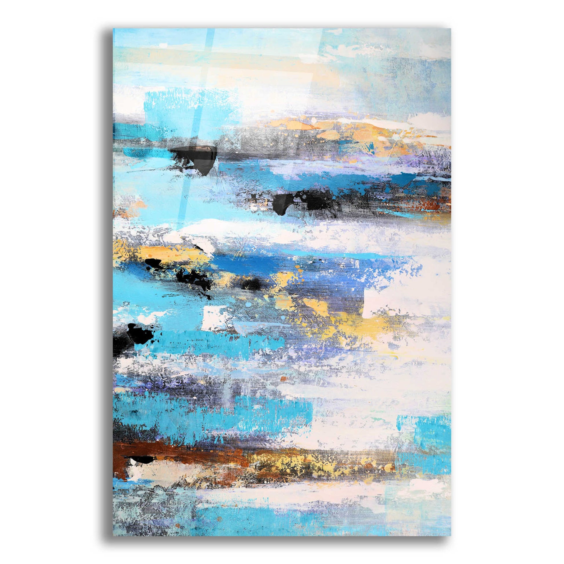 Epic Art 'Abstract Landscape' by Christov Art, Acrylic Glass Wall Art,12x16