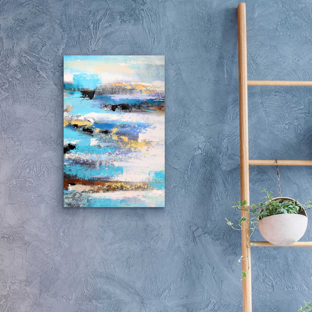 Abstract Landscape by Christov Art - 16x24 acrylic wall art in a room