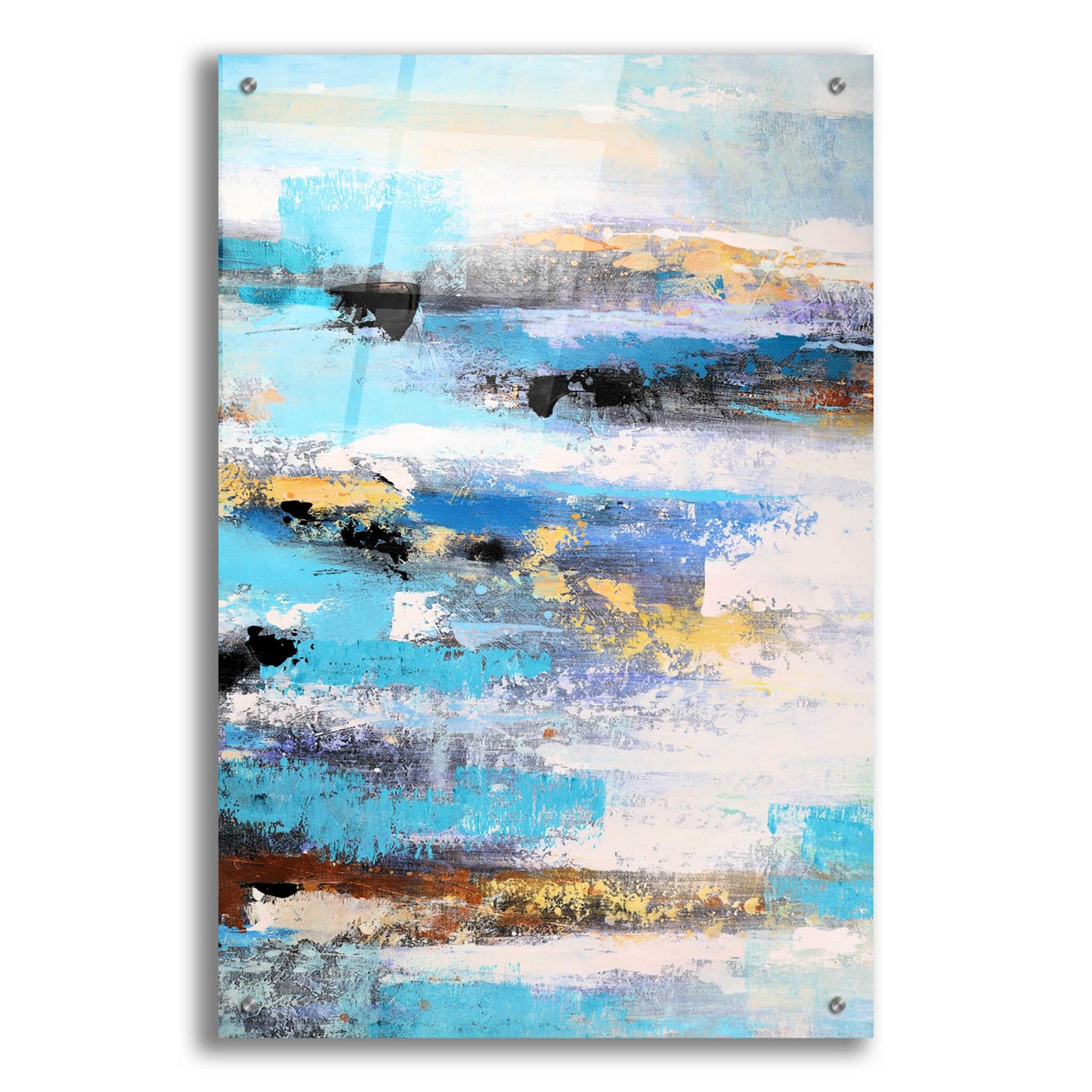 Epic Art 'Abstract Landscape' by Christov Art, Acrylic Glass Wall Art,24x36