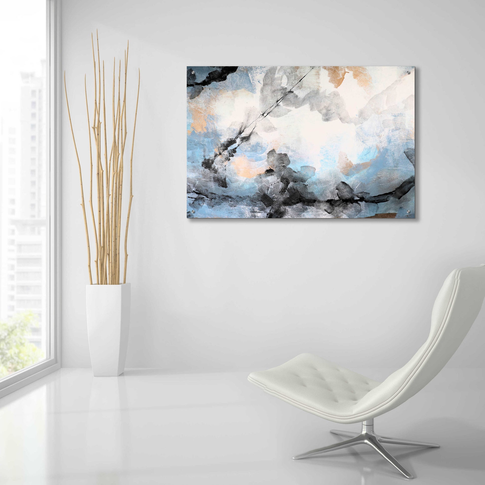 Epic Art 'Abstract River 2' by Christov Art, Acrylic Glass Wall Art,36x24