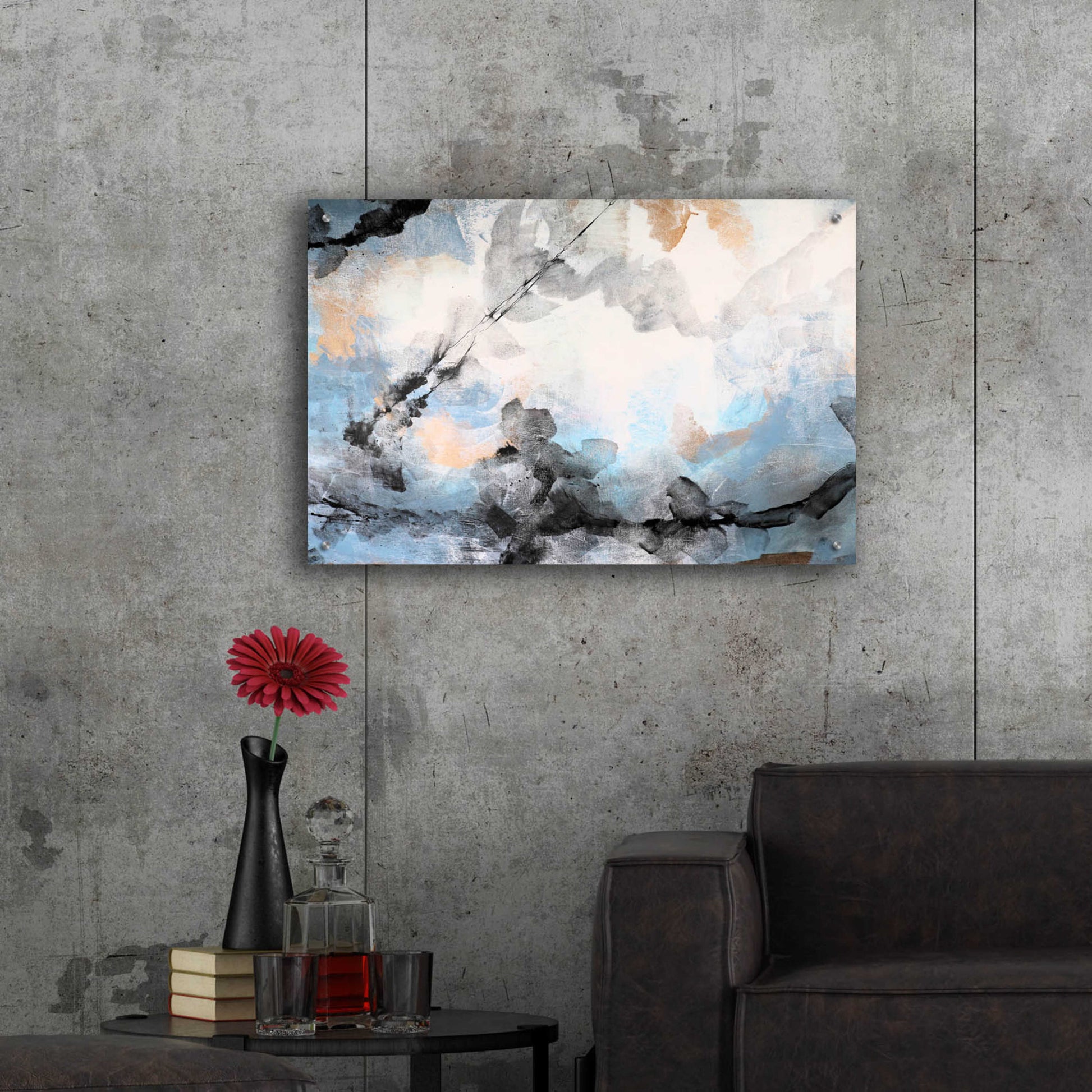 Epic Art 'Abstract River 2' by Christov Art, Acrylic Glass Wall Art,36x24