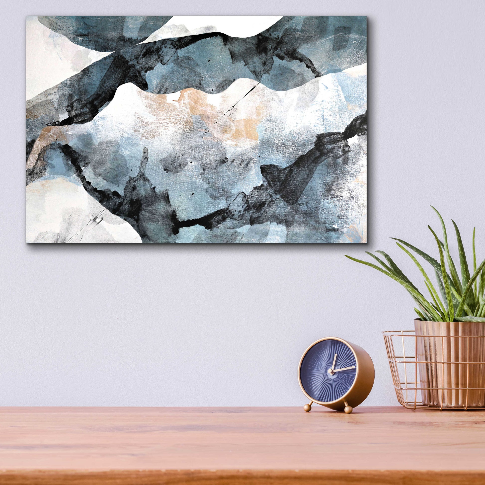 Epic Art 'Abstract River' by Christov Art, Acrylic Glass Wall Art,16x12