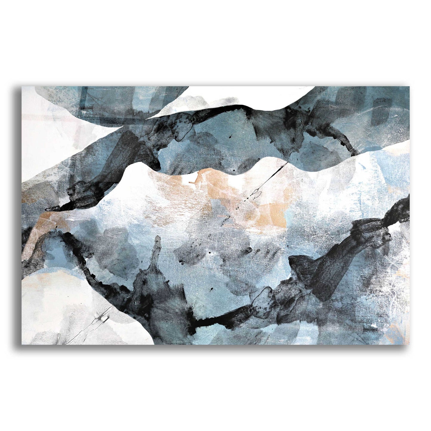 Epic Art 'Abstract River' by Christov Art, Acrylic Glass Wall Art,16x12