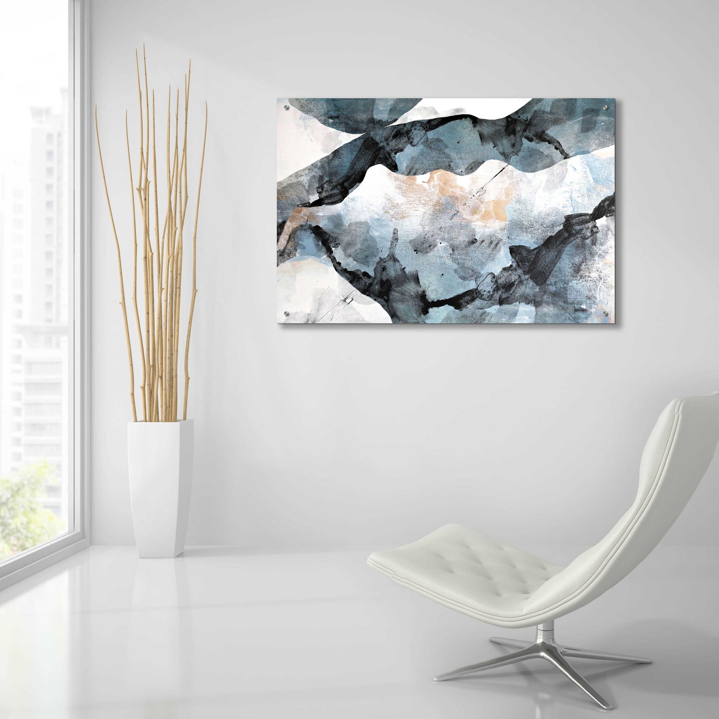 Epic Art 'Abstract River' by Christov Art, Acrylic Glass Wall Art,36x24