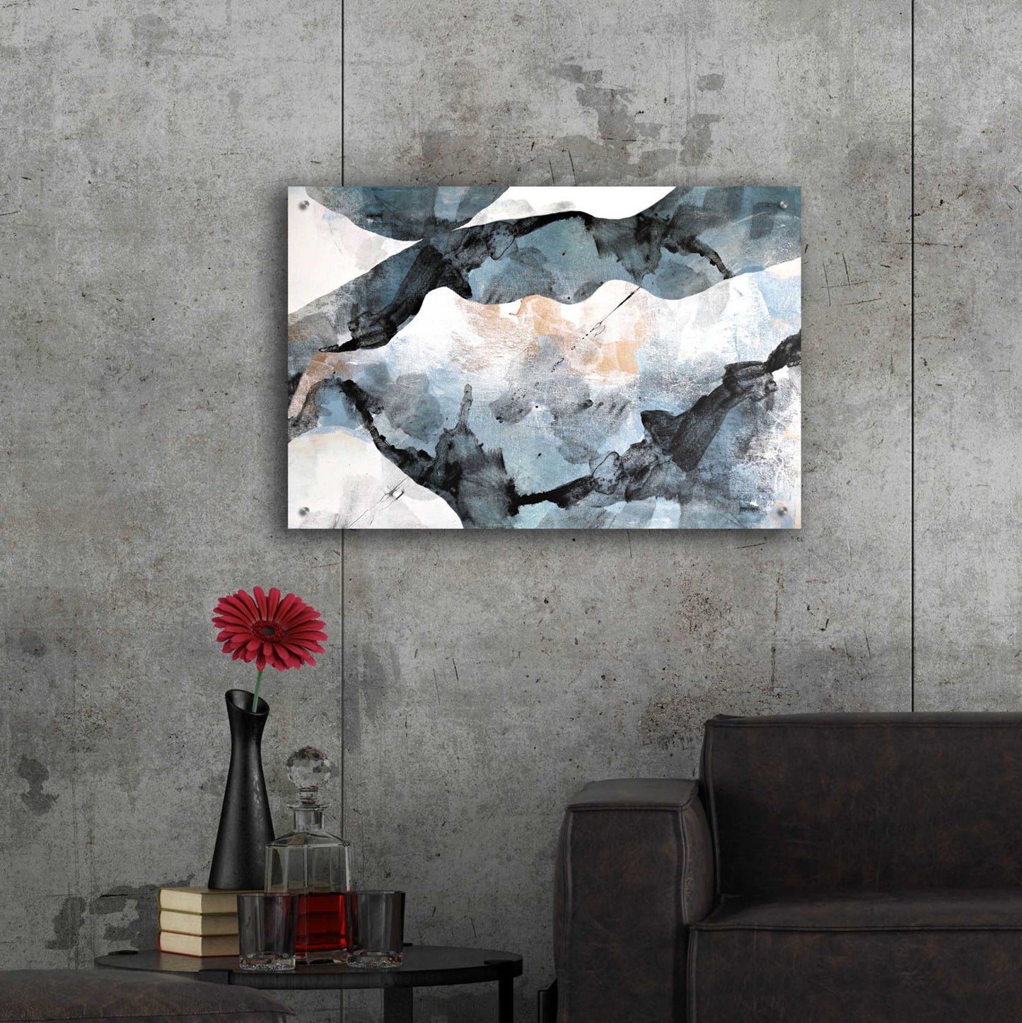 Epic Art 'Abstract River' by Christov Art, Acrylic Glass Wall Art,36x24