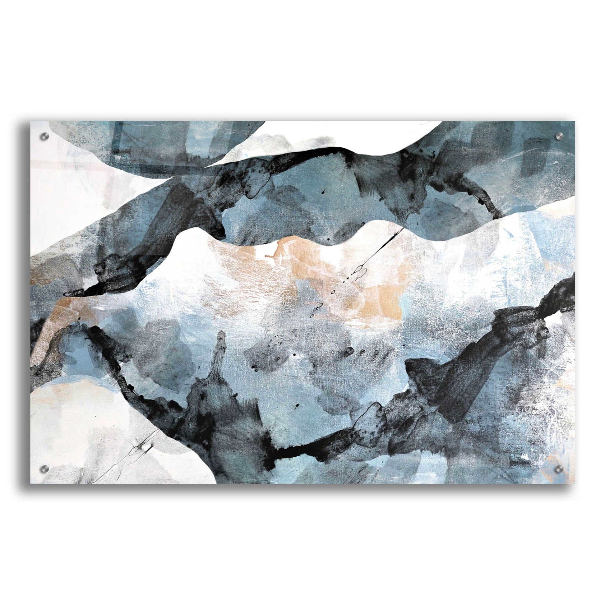 Epic Art 'Abstract River' by Christov Art, Acrylic Glass Wall Art,36x24