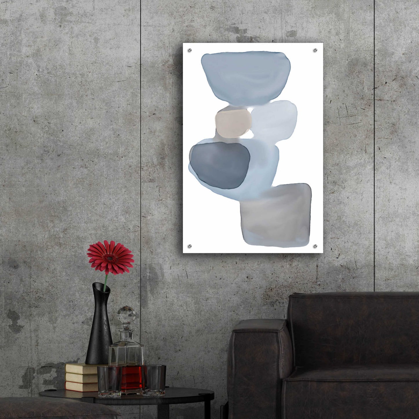 Epic Art 'Abstract Shapes 08' by Christov Art, Acrylic Glass Wall Art,24x36