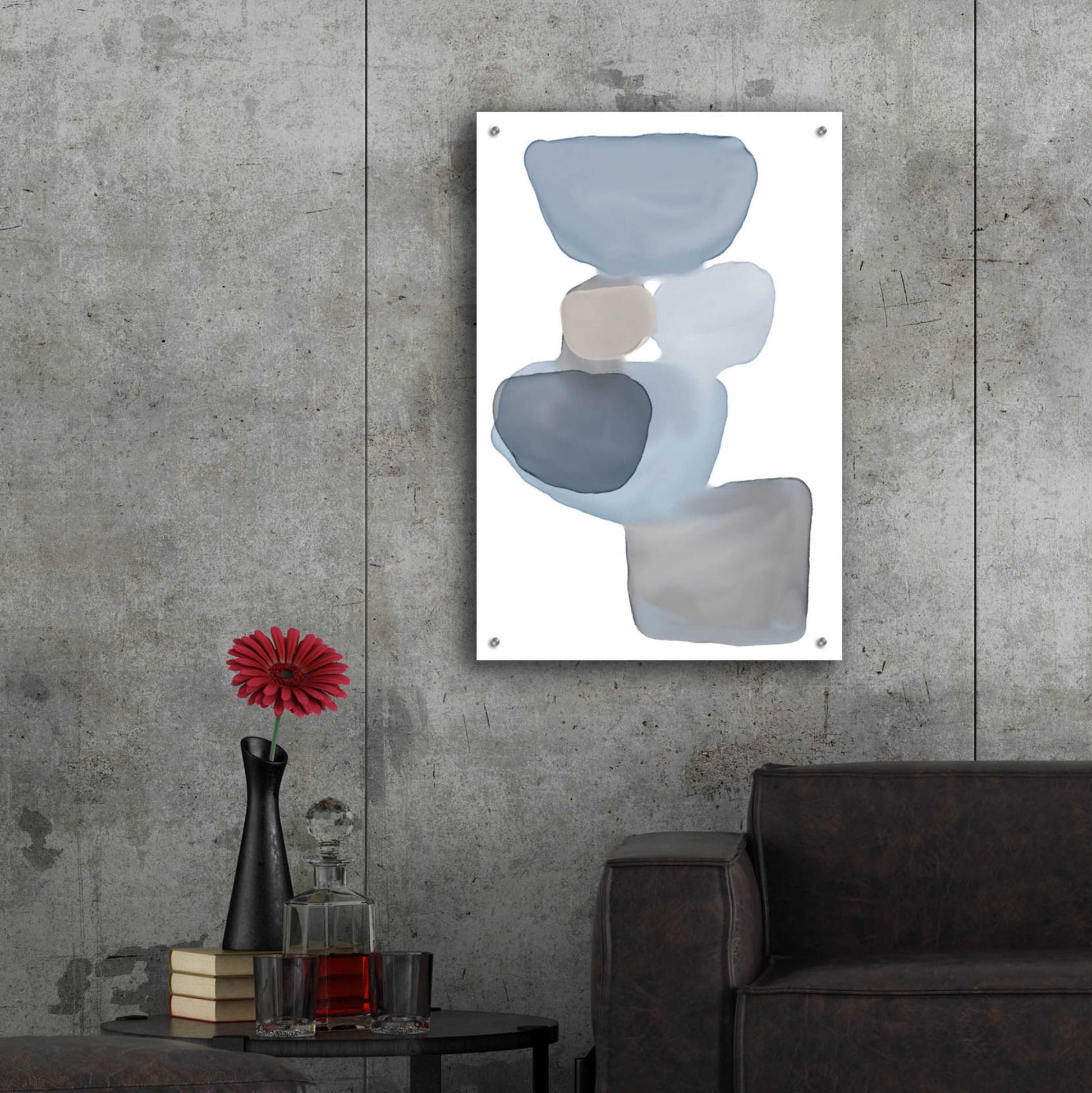 Epic Art 'Abstract Shapes 08' by Christov Art, Acrylic Glass Wall Art,24x36