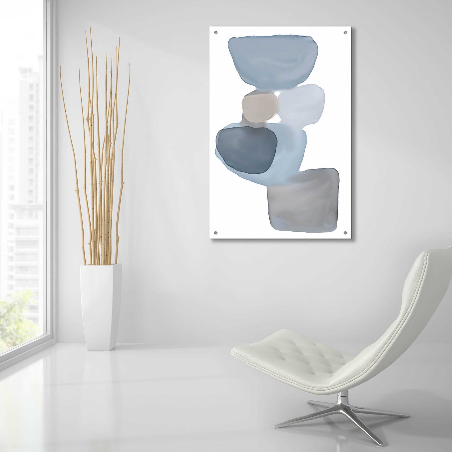 Epic Art 'Abstract Shapes 08' by Christov Art, Acrylic Glass Wall Art,24x36