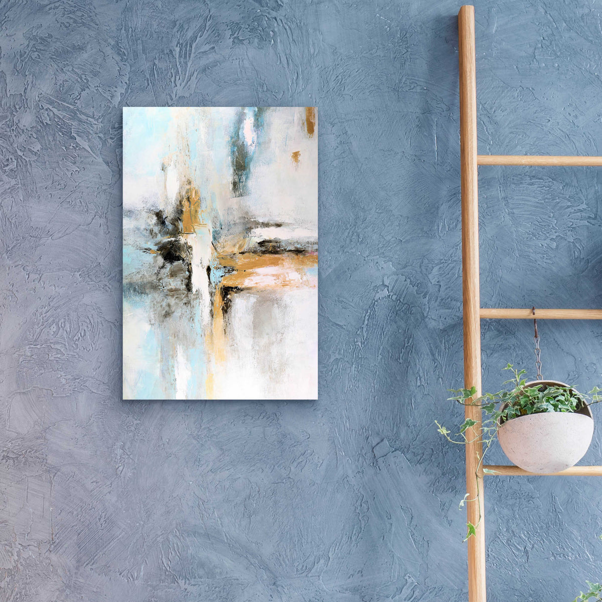 Abstract Sunrise by Christov Art - 16x24 acrylic wall art in a room