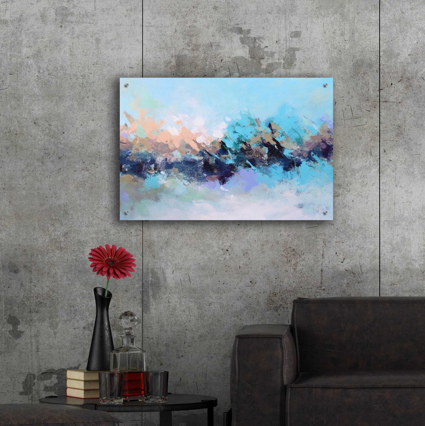 Epic Art 'Abstraction 17' by Christov Art, Acrylic Glass Wall Art,36x24