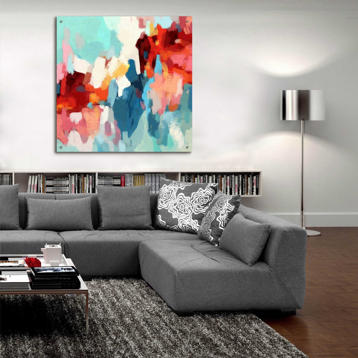 Epic Art 'Abstraction 2' by Christov Art, Acrylic Glass Wall Art,36x36