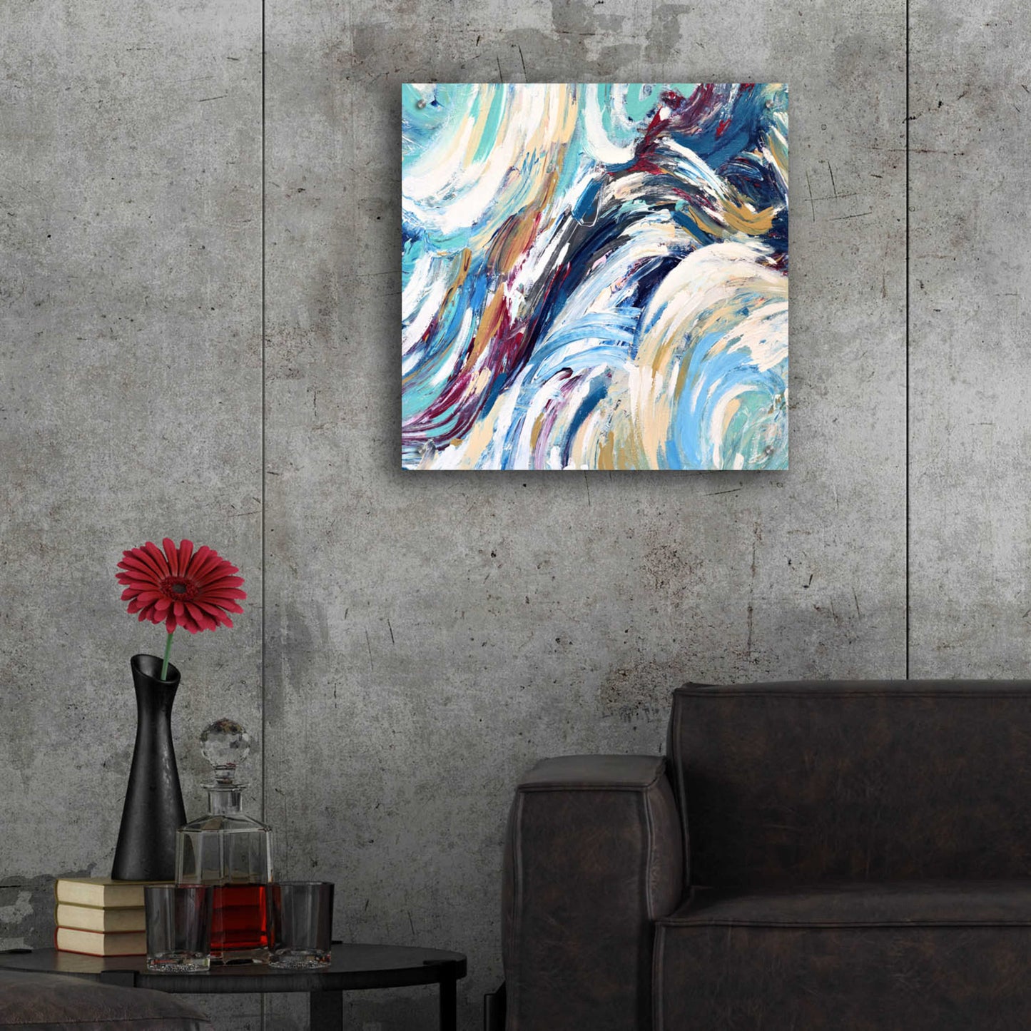 Epic Art 'Abstraction 3' by Christov Art, Acrylic Glass Wall Art,24x24