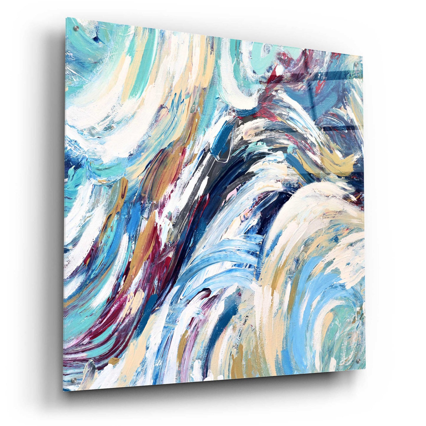 Epic Art 'Abstraction 3' by Christov Art, Acrylic Glass Wall Art,36x36