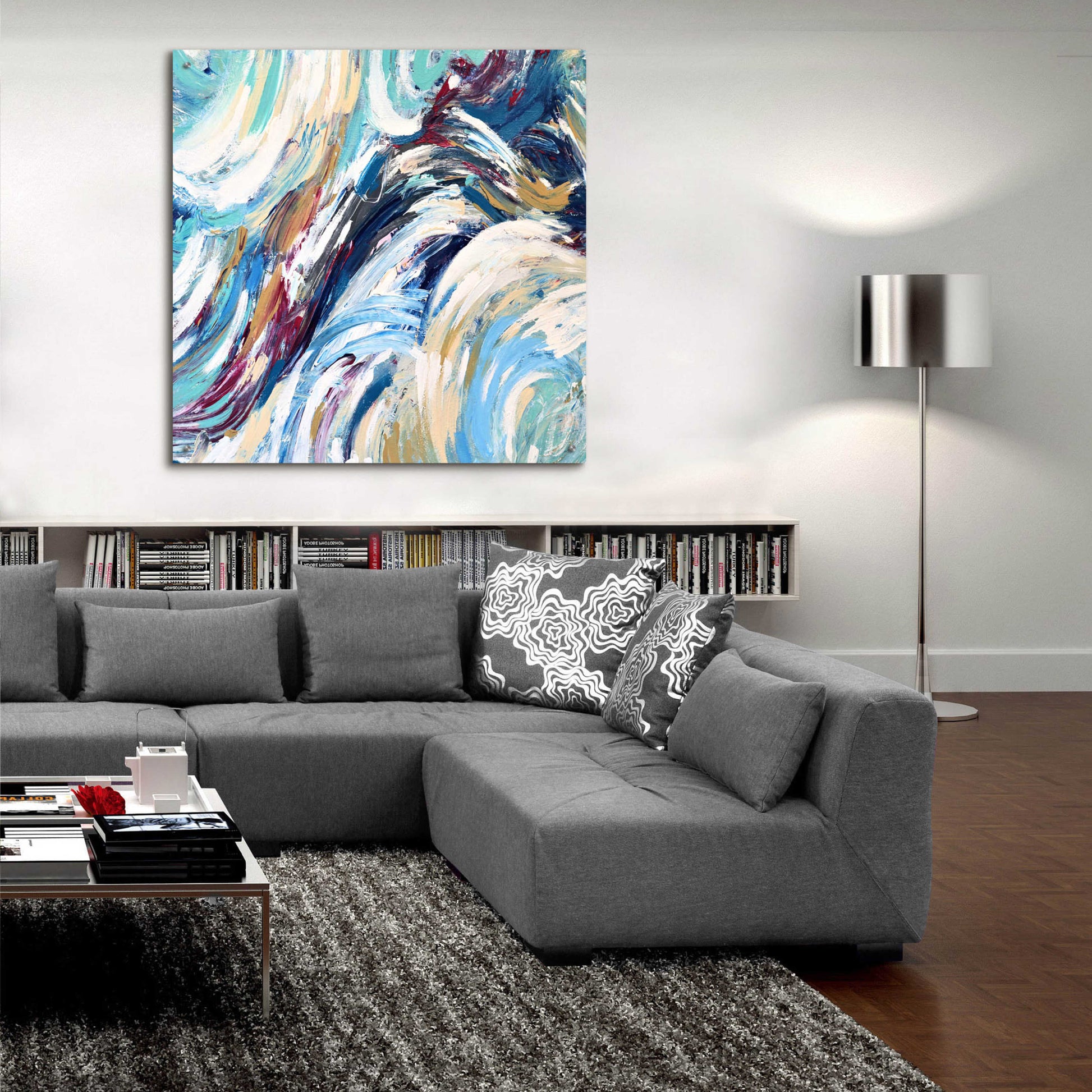 Epic Art 'Abstraction 3' by Christov Art, Acrylic Glass Wall Art,36x36