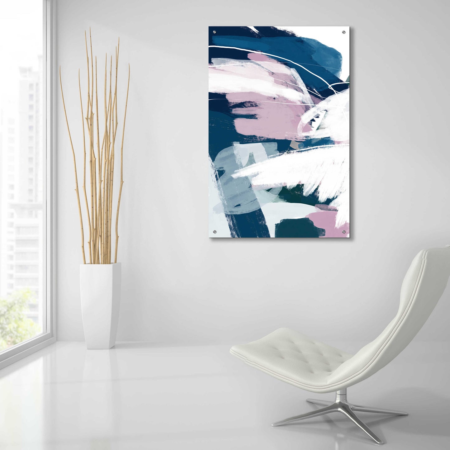 Epic Art 'Abstraction 7' by Christov Art, Acrylic Glass Wall Art,24x36