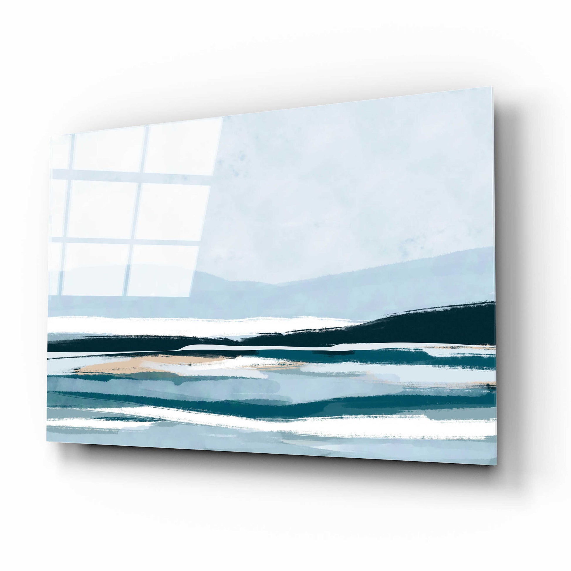 Epic Art 'Coastal Abstract 2' by Christov Art, Acrylic Glass Wall Art,16x12