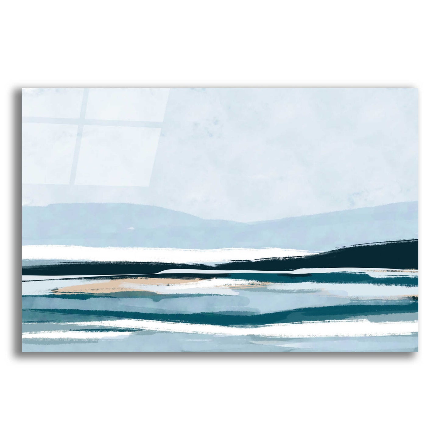 Epic Art 'Coastal Abstract 2' by Christov Art, Acrylic Glass Wall Art,16x12