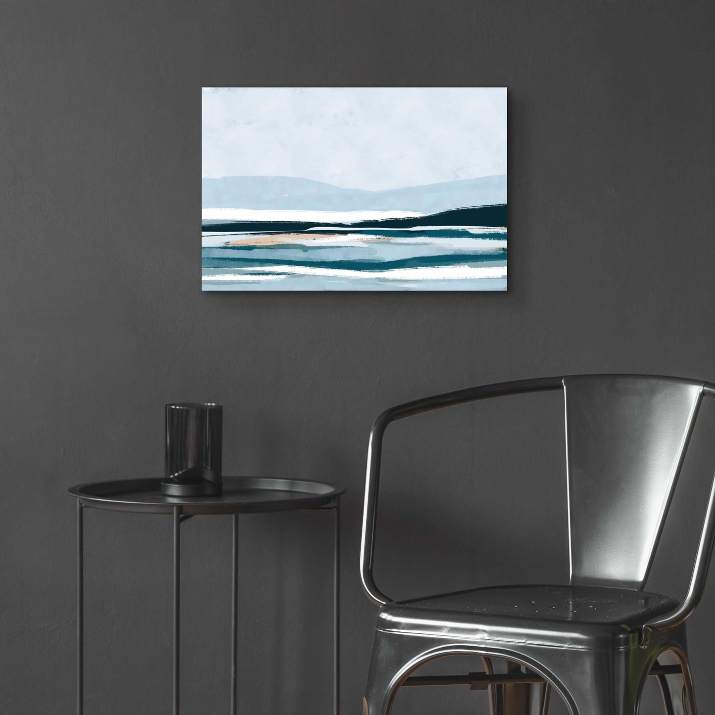 Epic Art 'Coastal Abstract 2' by Christov Art, Acrylic Glass Wall Art,24x16