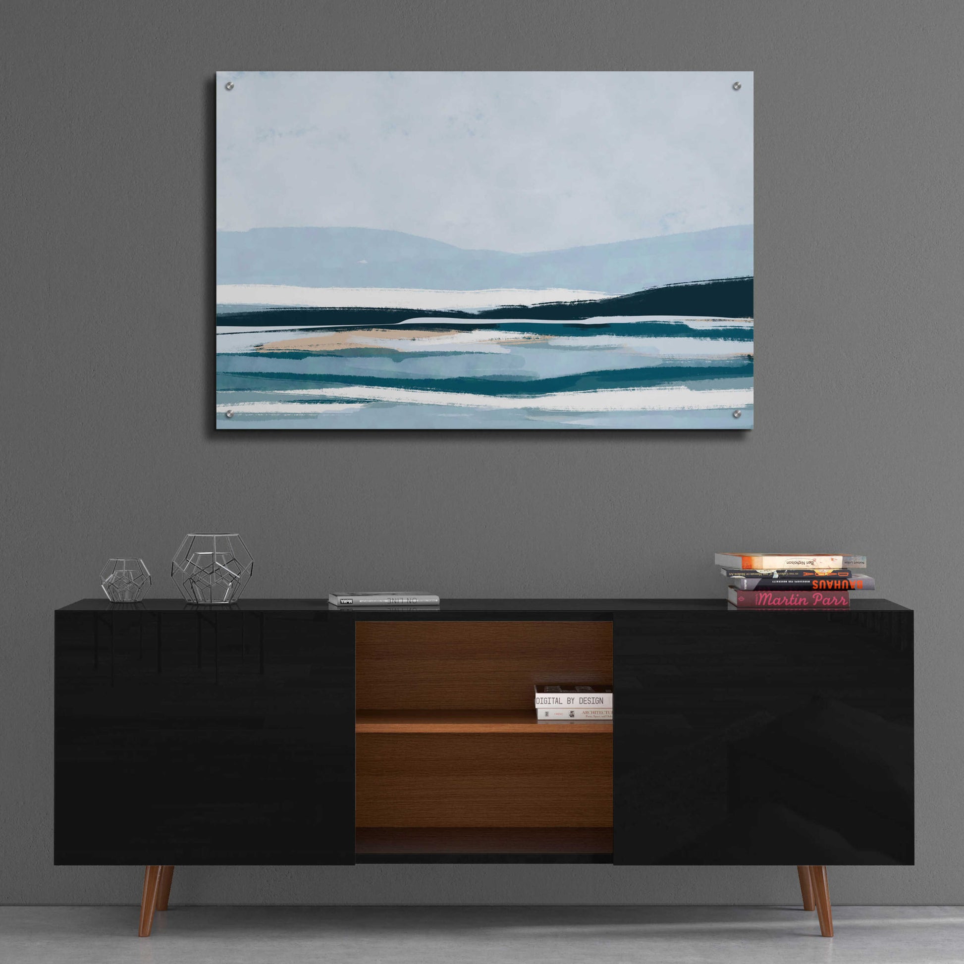 Epic Art 'Coastal Abstract 2' by Christov Art, Acrylic Glass Wall Art,36x24