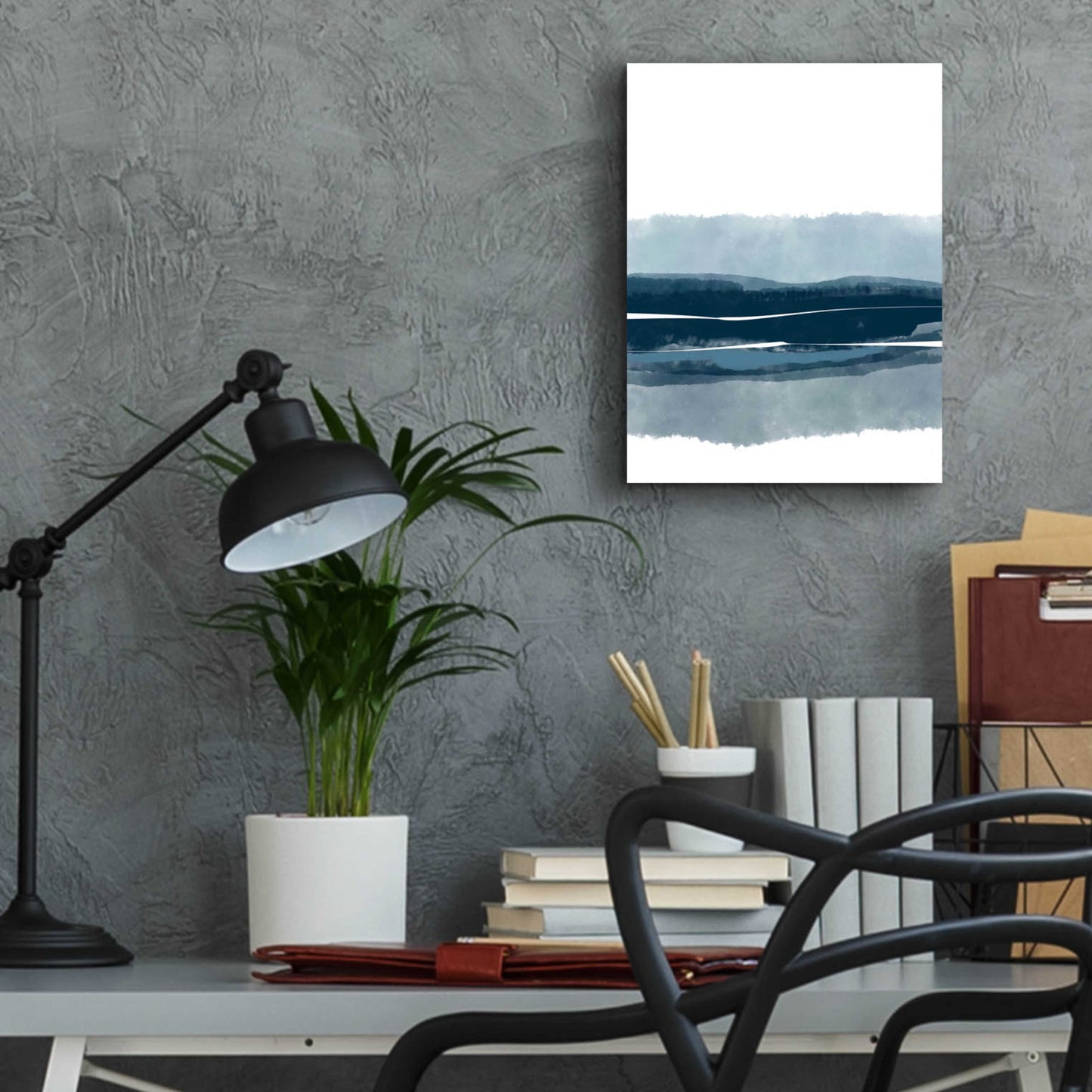 Epic Art 'Coastal Abstract 4' by Christov Art, Acrylic Glass Wall Art,12x16