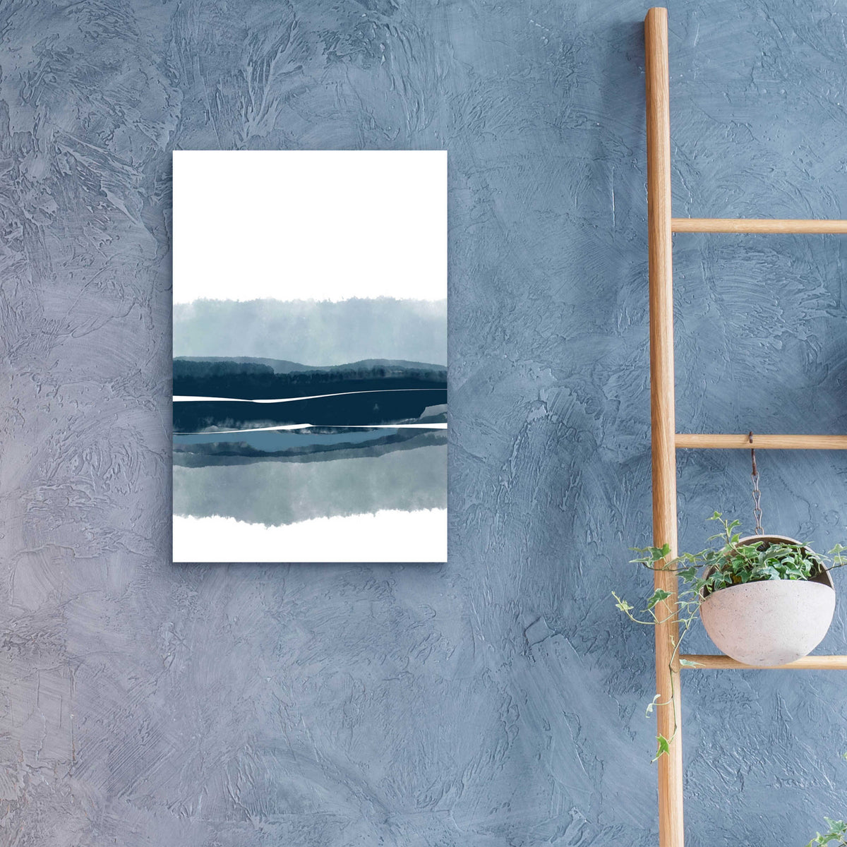 Coastal Abstract 4 by Christov Art - 16x24 acrylic wall art in a room
