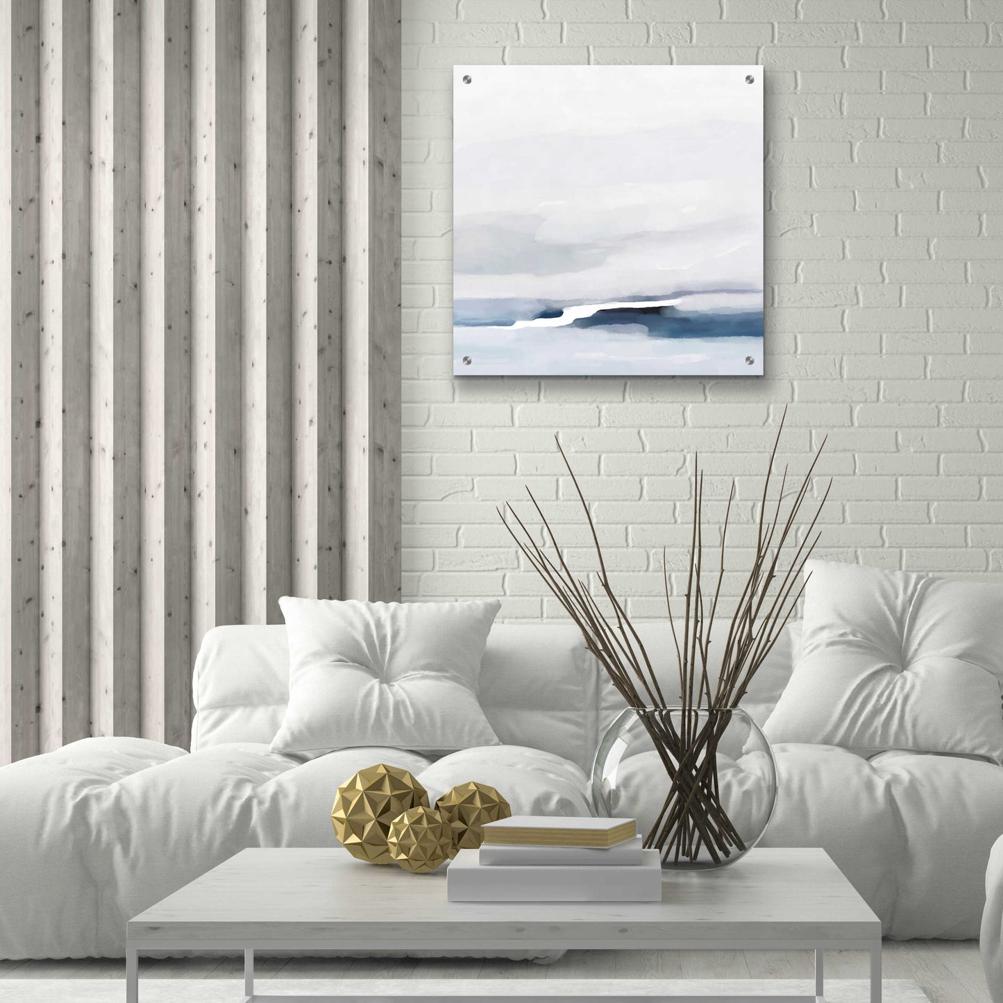 Epic Art 'Coastal Abstract' by Christov Art, Acrylic Glass Wall Art,24x24