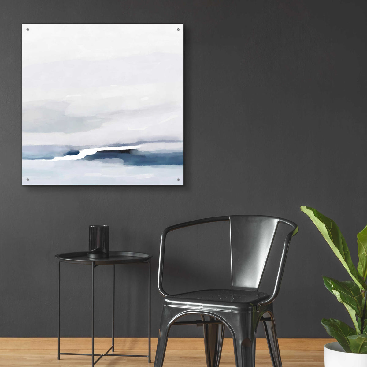 Coastal Abstract by Christov Art - 36x36 acrylic wall art in a room