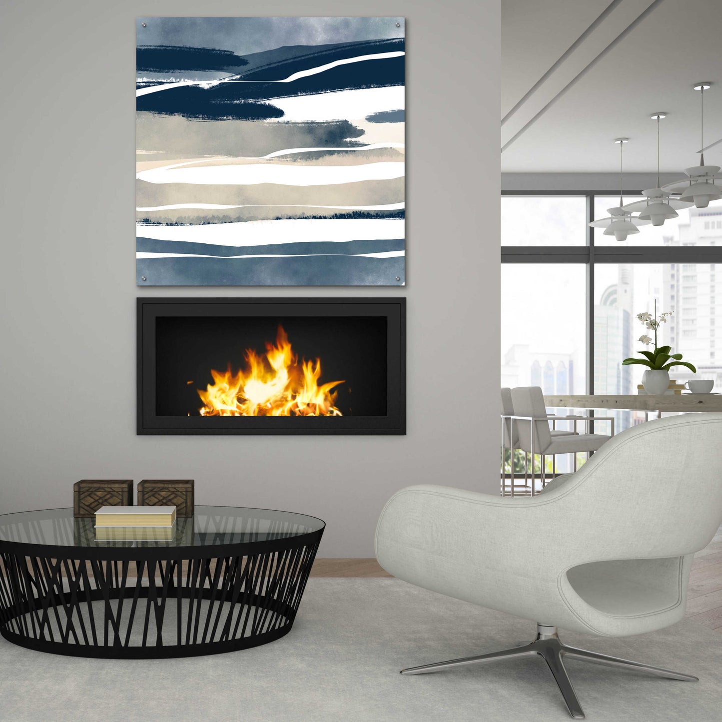 Epic Art 'Coastal Dream 1' by Christov Art, Acrylic Glass Wall Art,36x36