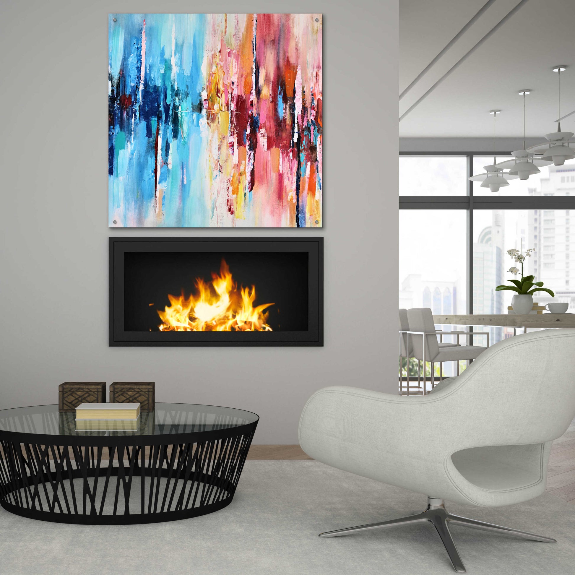 Epic Art 'Contrast' by Christov Art, Acrylic Glass Wall Art,36x36