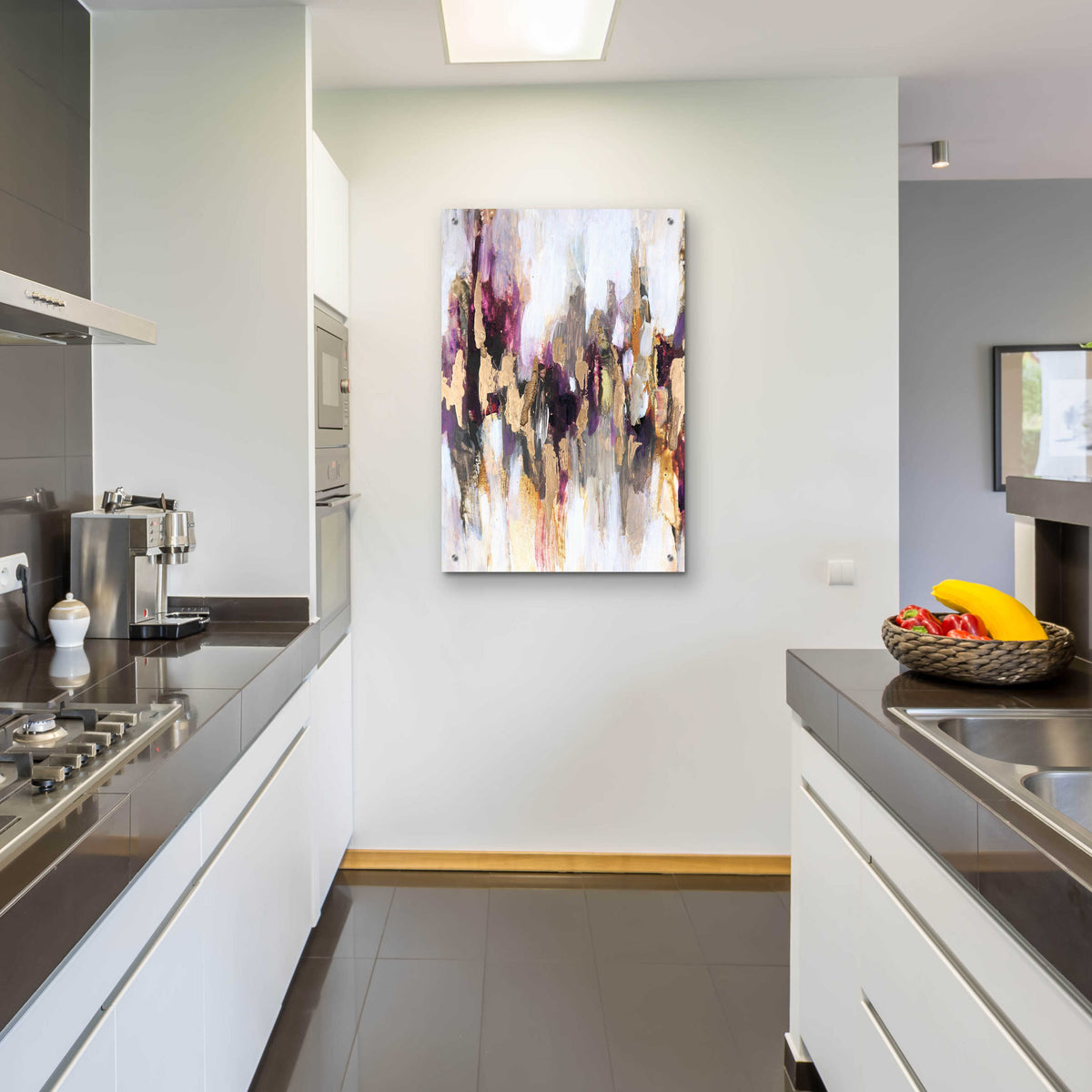 Gleaming Gold by Christov Art - 24x36 acrylic wall art in a room