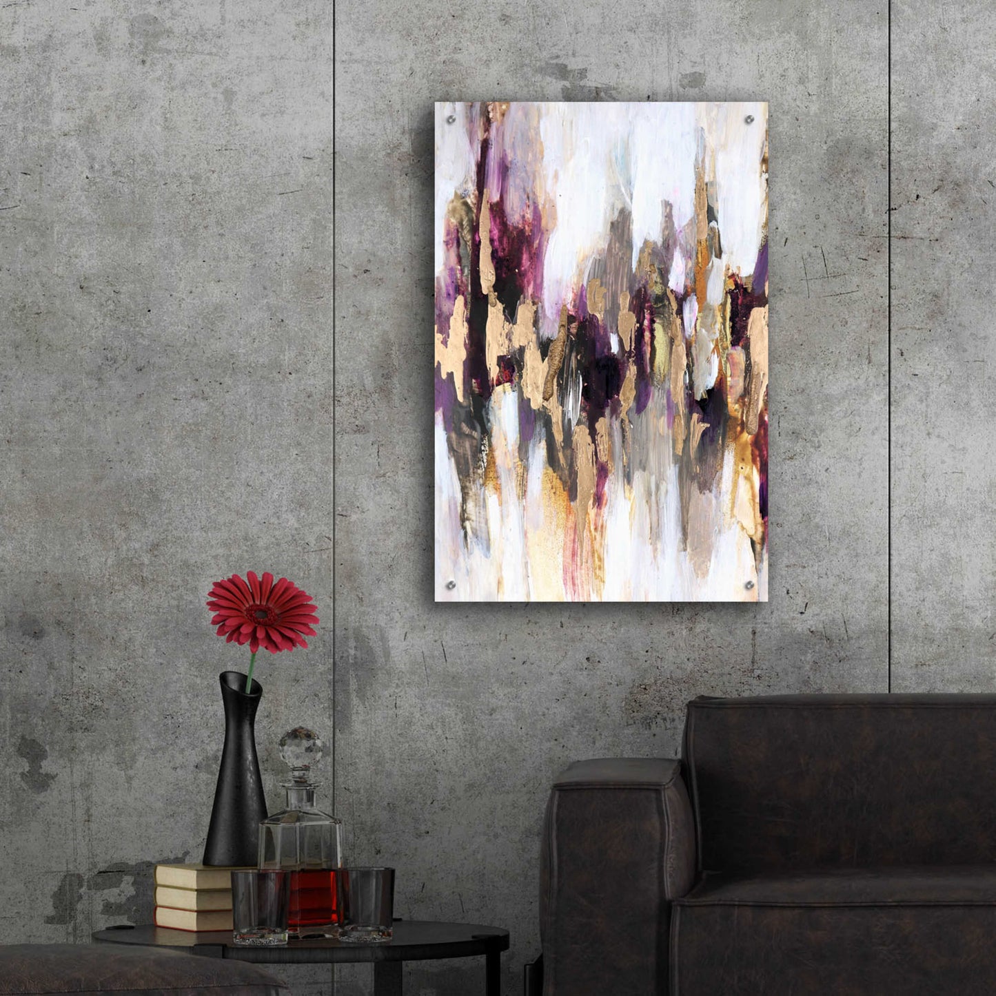 Epic Art 'Gleaming Gold' by Christov Art, Acrylic Glass Wall Art,24x36