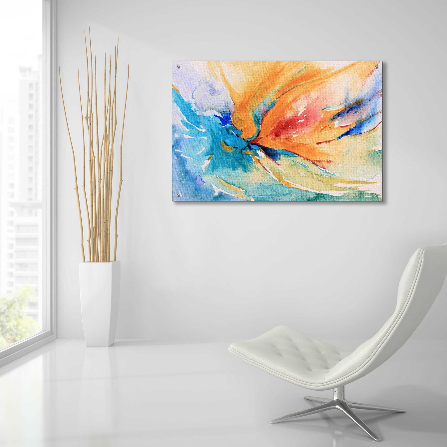 Epic Art 'Happiness' by Christov Art, Acrylic Glass Wall Art,36x24