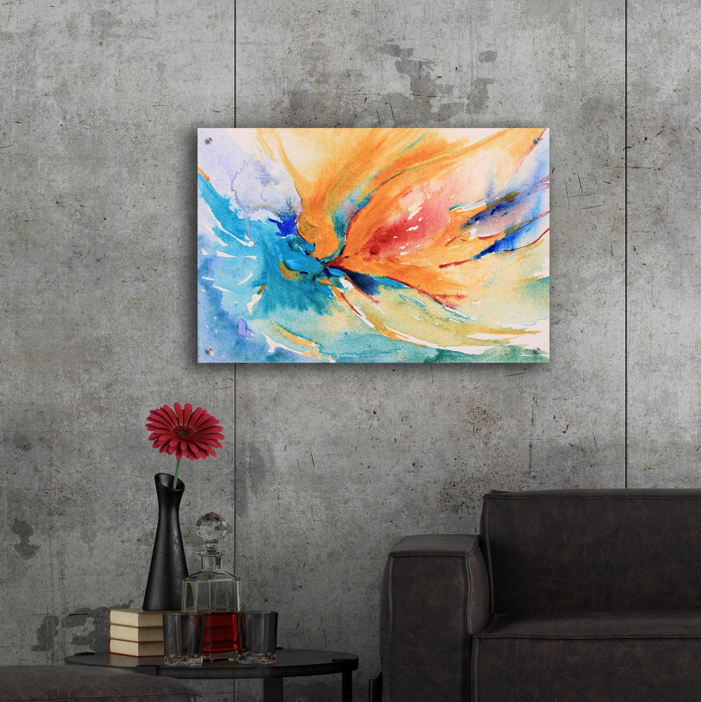 Epic Art 'Happiness' by Christov Art, Acrylic Glass Wall Art,36x24