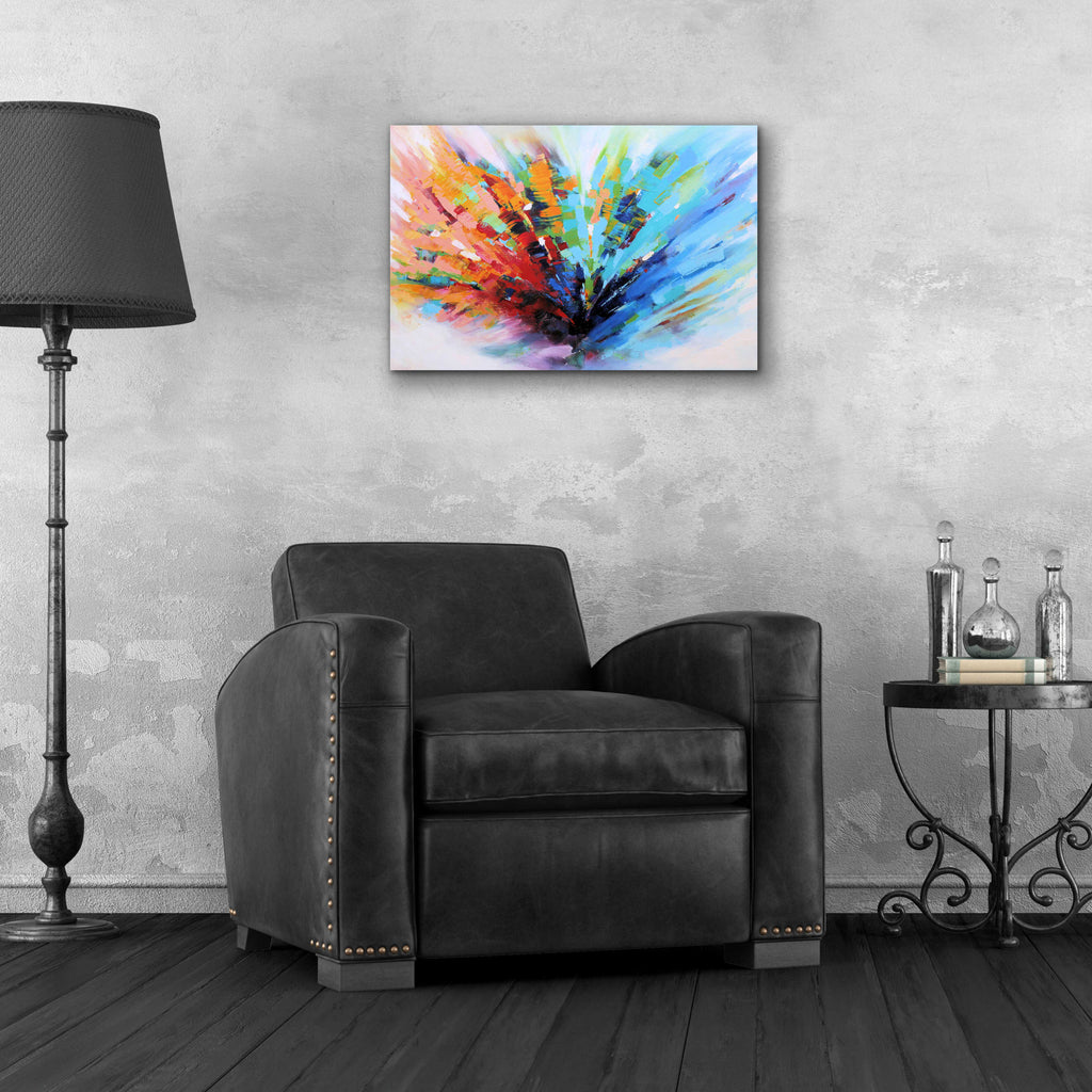 Positive Vibes by Christov Art - 24x16 acrylic wall art in a room