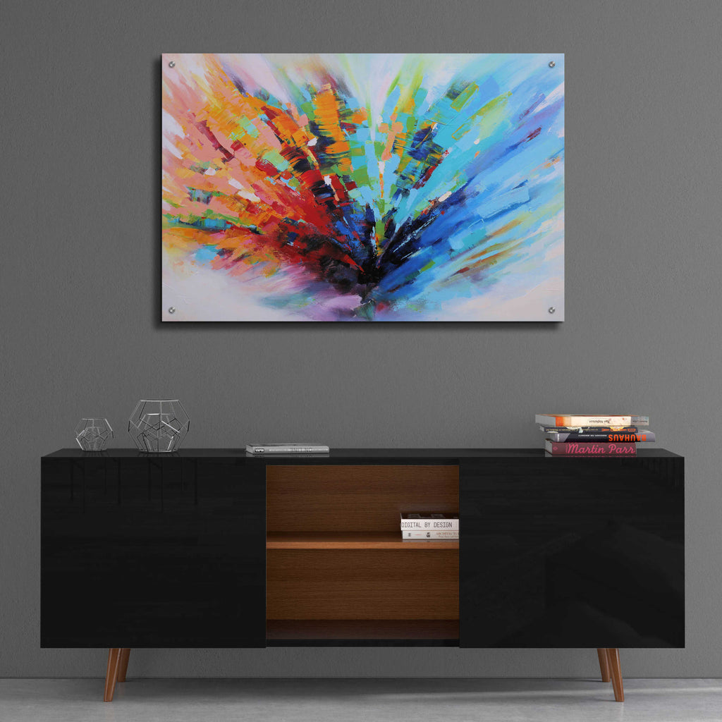 Positive Vibes by Christov Art - 36x24 acrylic wall art in a room