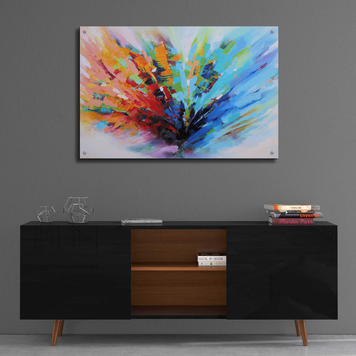 Positive Vibes by Christov Art - 36x24 acrylic wall art in a room