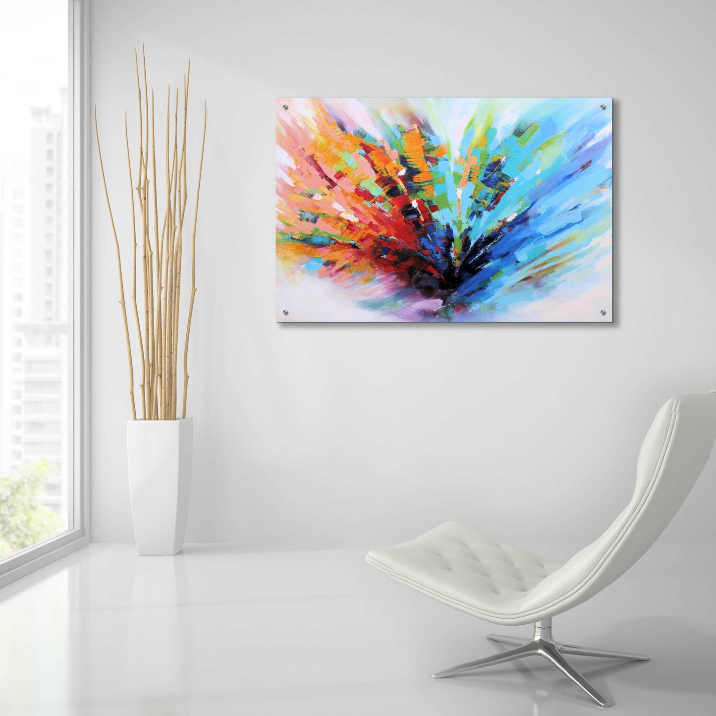 Epic Art 'Positive Vibes' by Christov Art, Acrylic Glass Wall Art,36x24