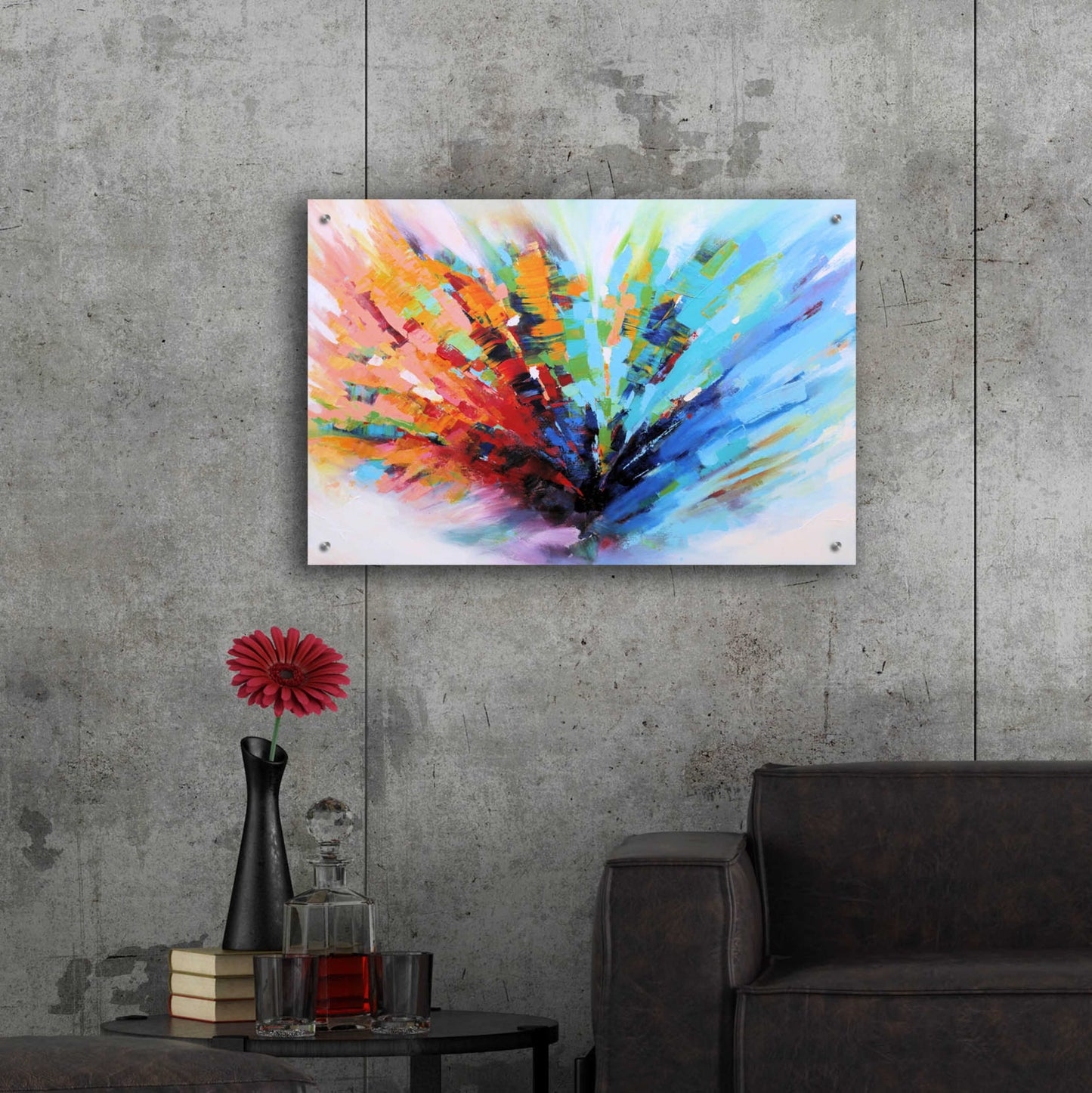 Epic Art 'Positive Vibes' by Christov Art, Acrylic Glass Wall Art,36x24