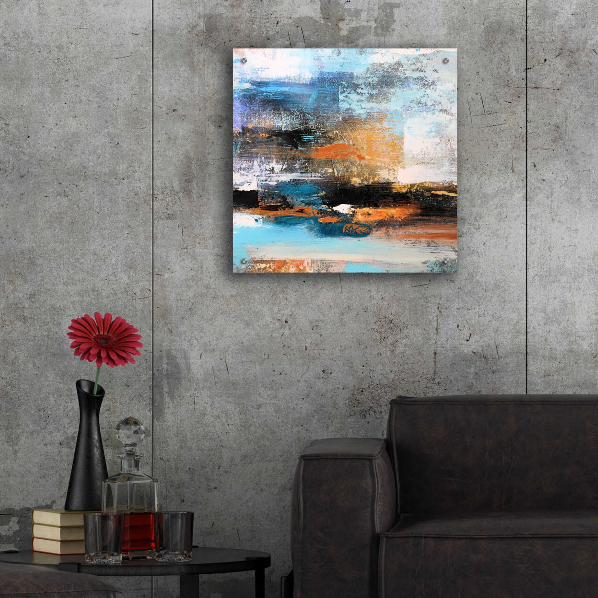 Epic Art 'Warm Sunset' by Christov Art, Acrylic Glass Wall Art,24x24