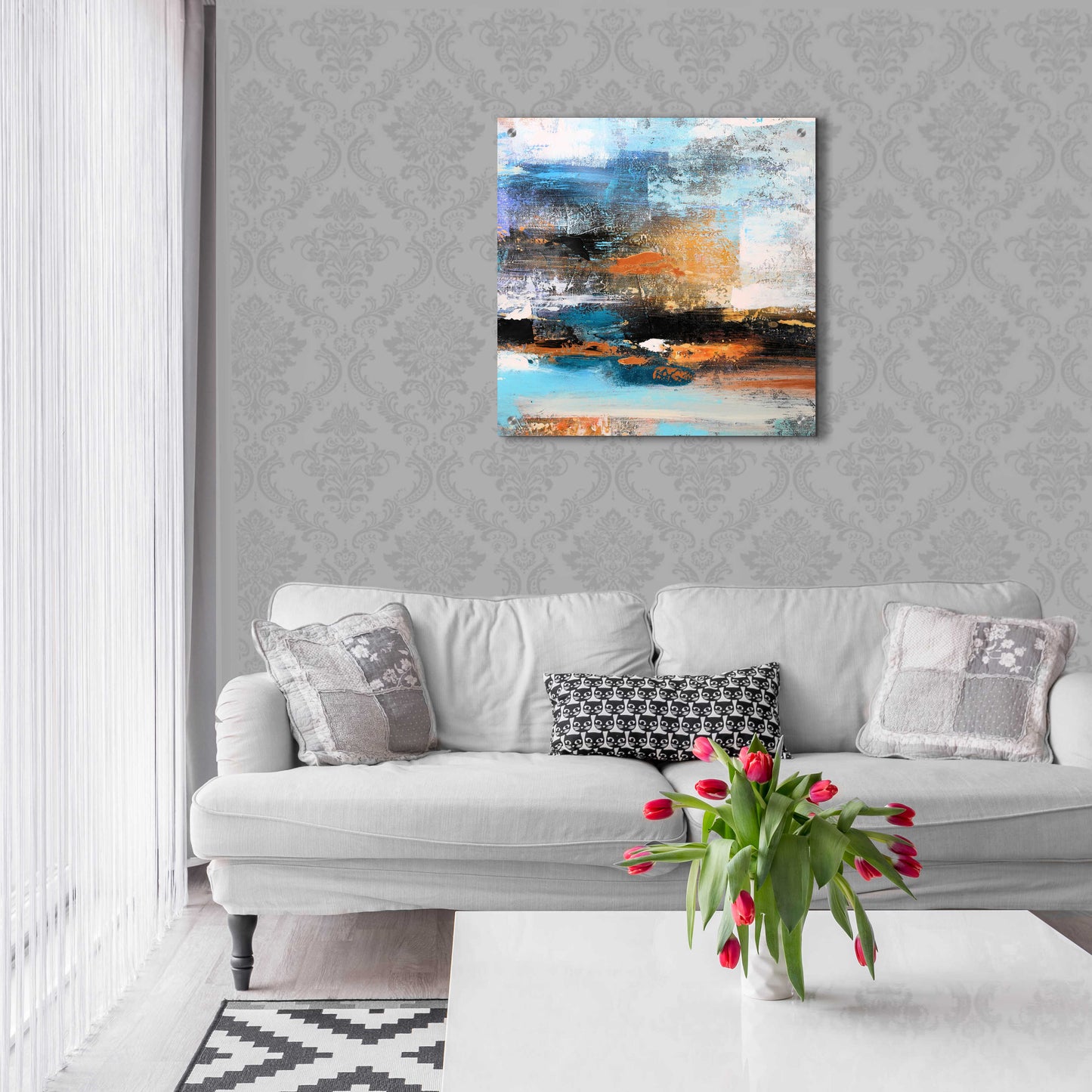 Epic Art 'Warm Sunset' by Christov Art, Acrylic Glass Wall Art,24x24