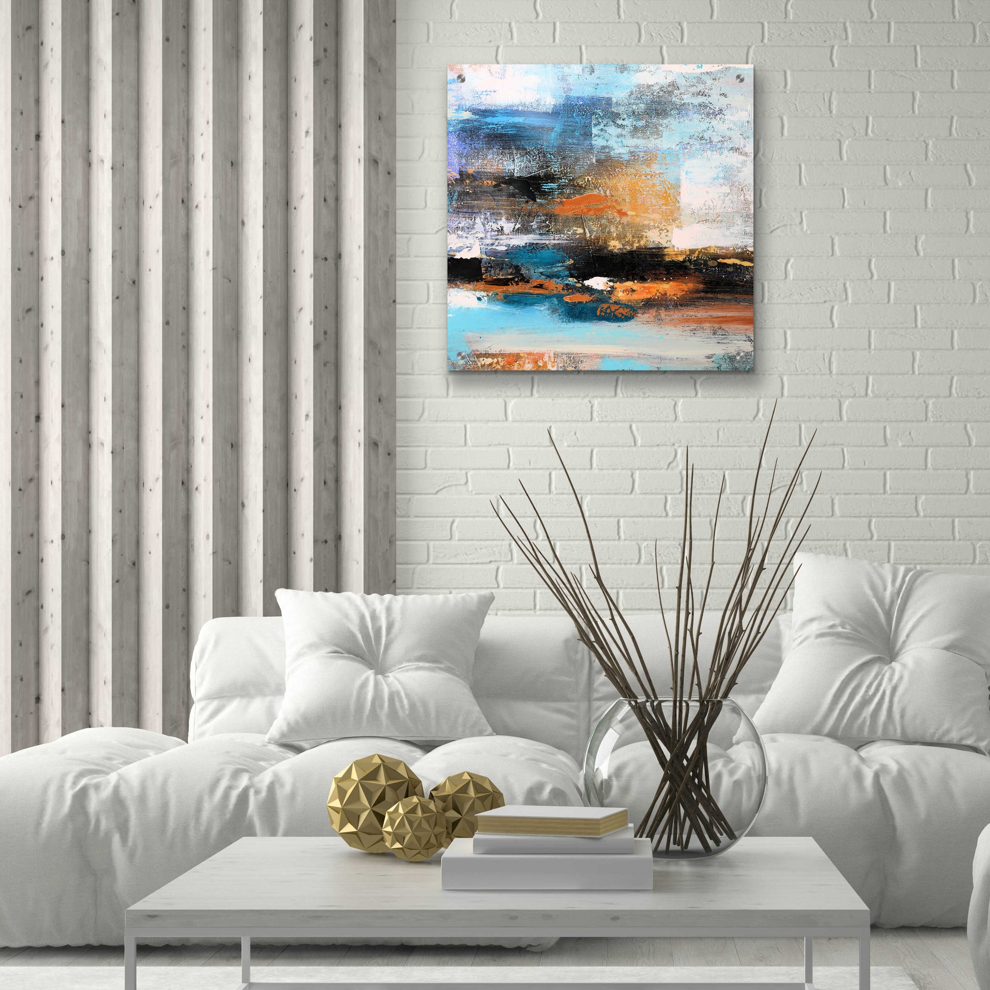 Epic Art 'Warm Sunset' by Christov Art, Acrylic Glass Wall Art,24x24