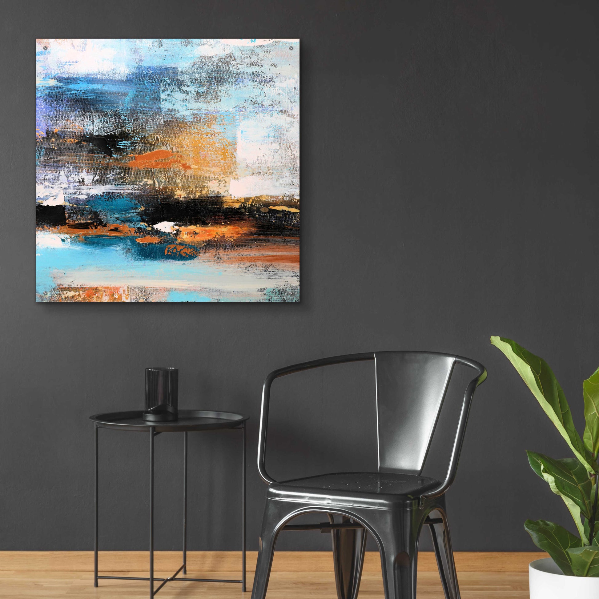 Epic Art 'Warm Sunset' by Christov Art, Acrylic Glass Wall Art,36x36