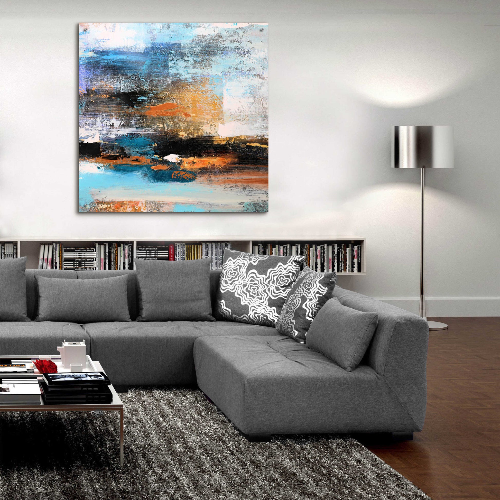 Epic Art 'Warm Sunset' by Christov Art, Acrylic Glass Wall Art,36x36