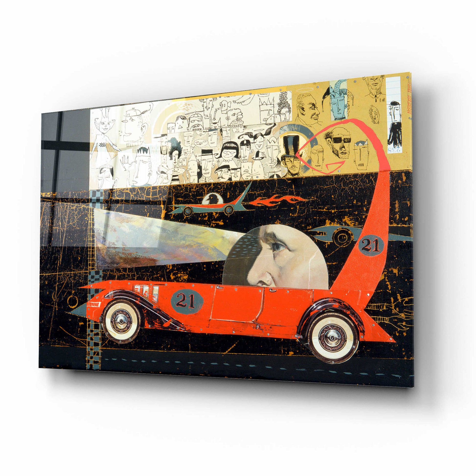 Epic Art 'Car 21' by Anthony Freda, Acrylic Glass Wall Art,16x12