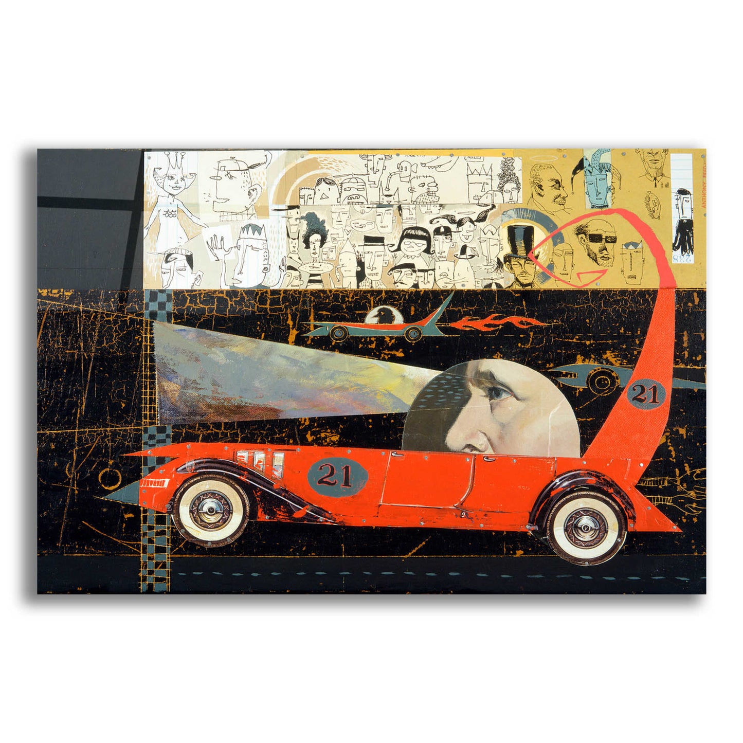 Epic Art 'Car 21' by Anthony Freda, Acrylic Glass Wall Art,16x12