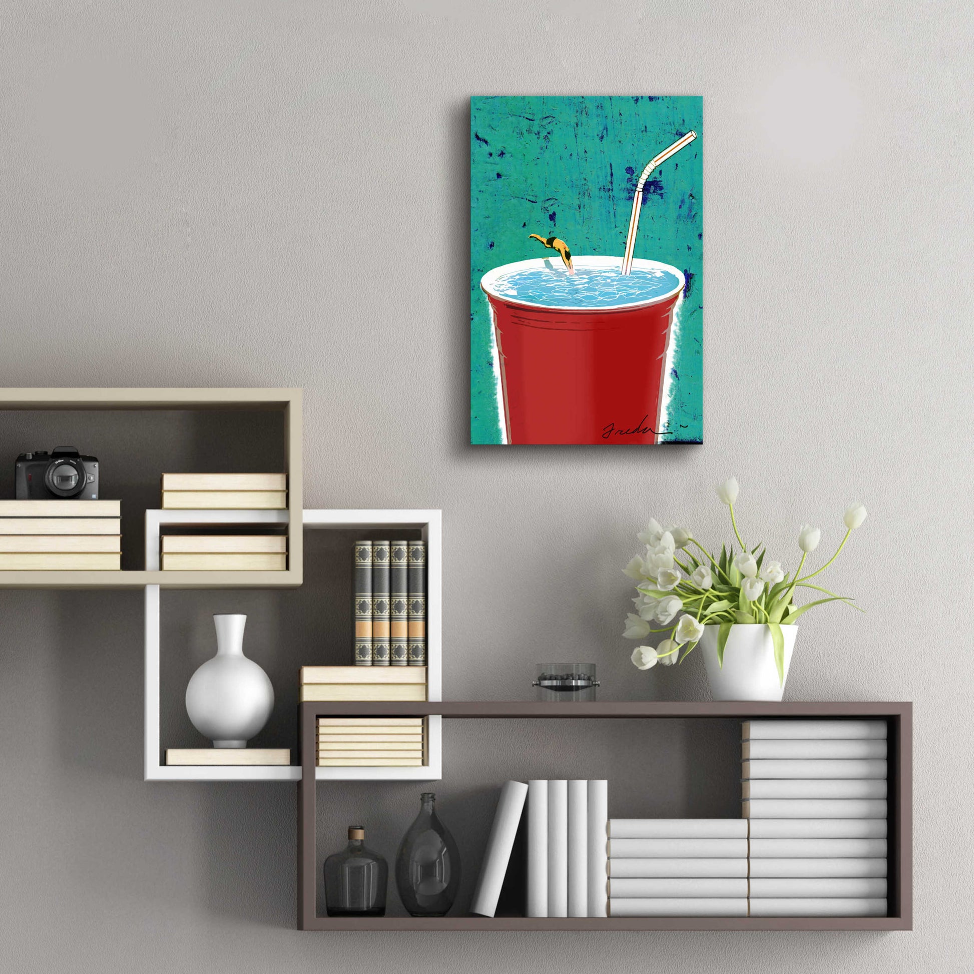 Epic Art 'Big Drink' by Anthony Freda, Acrylic Glass Wall Art,16x24